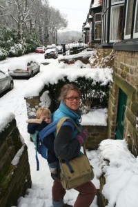 snow bound babywearing